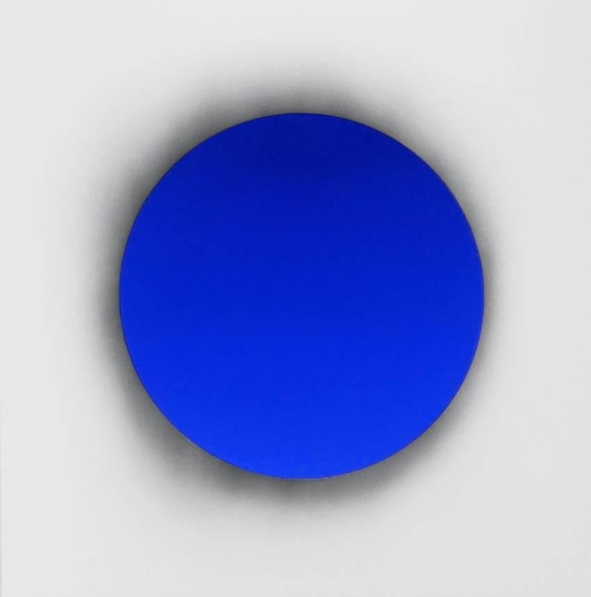 Lita Albuquerque Abstract Painting - Still Point (Blue Horizon)