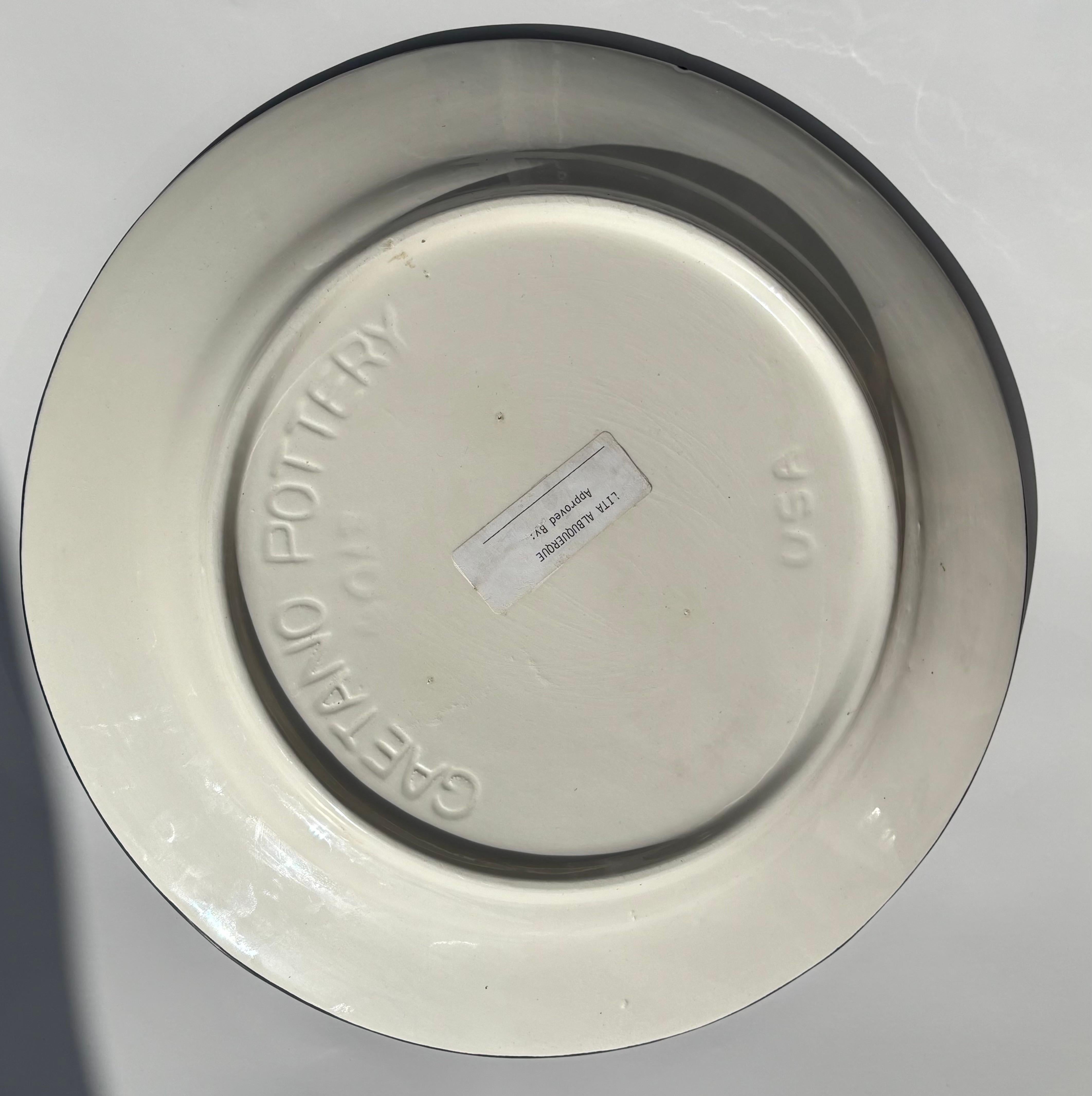 Piatto in ceramica di Lita Albuquerque /caricatore edizione LACMA per Gaetano Pottery In condizioni buone in vendita a Los Angeles, CA