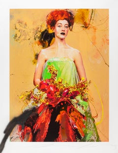 Color of Dew 02, Lita Cabellut, 2019, Ed. 20, Gliceé intervened by the artist