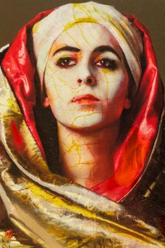 The secret behind the veil 02, Lita Cabellut, 2019, Ed. 20, Gliceé intervened