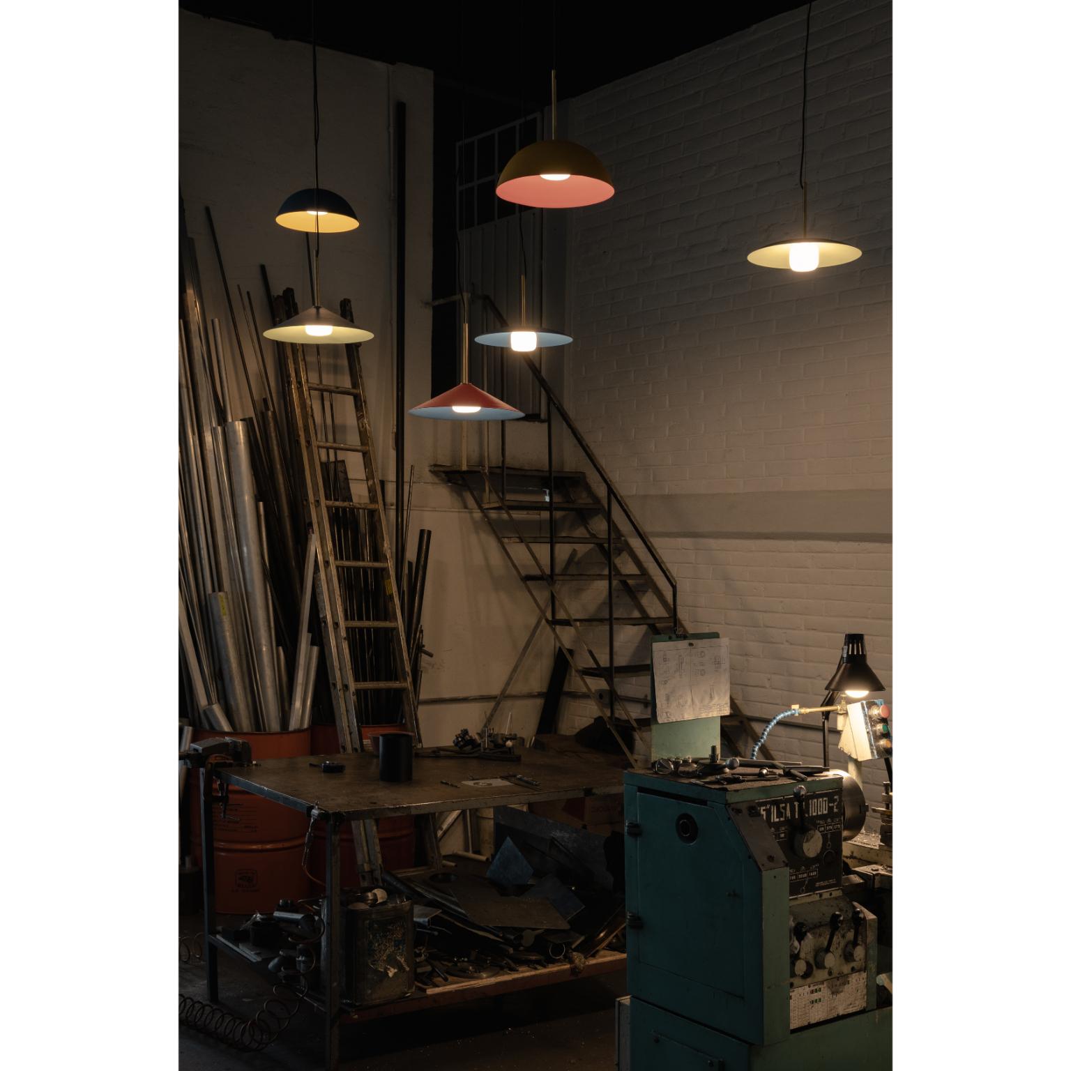 Contemporary Lita Double Wall Sconce in Brushed Brass with Opaline Glass Spheres by Nuumbra For Sale