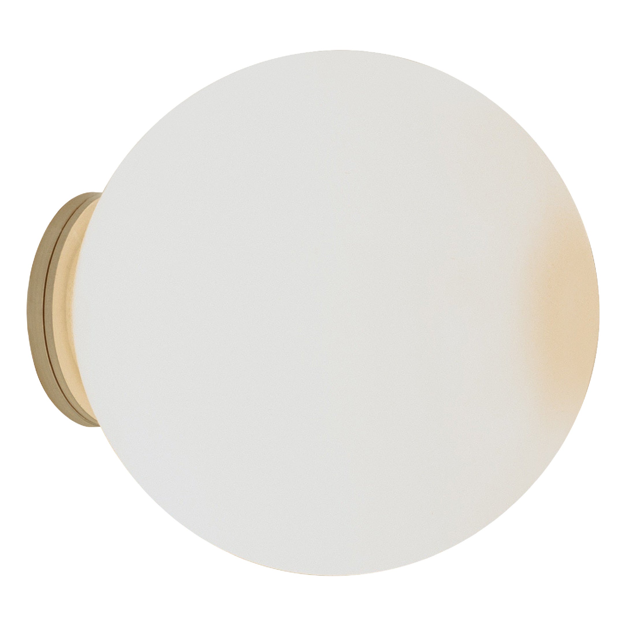 Lita Wall Sconce in Brushed Brass with Opaline Sphere Glass by Nuumbra