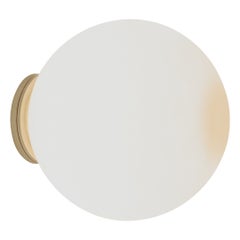 Lita Wall Sconce in Brushed Brass with Opaline Sphere Glass by Nuumbra