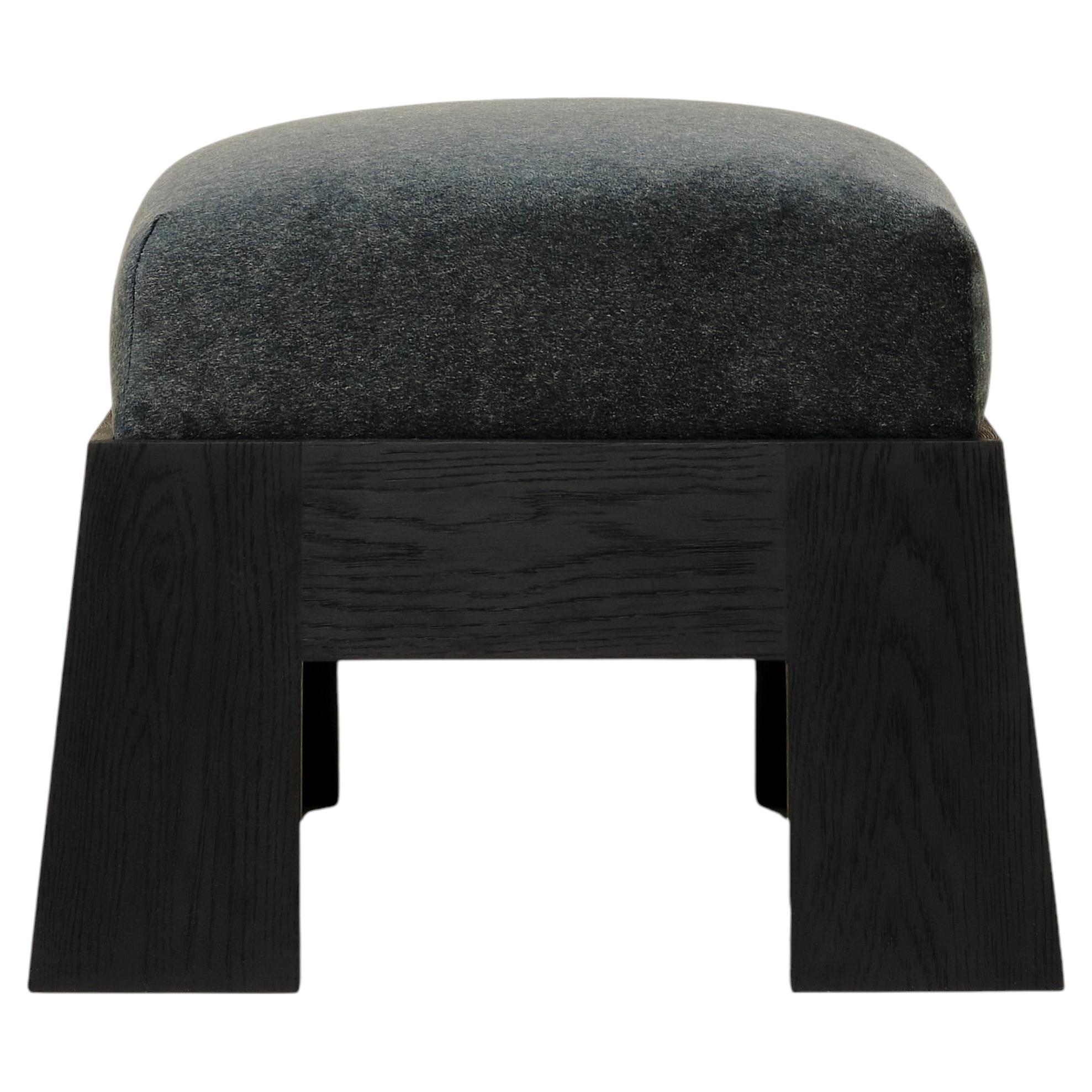 Lith Ottoman by Lynnea Jean, Ebonized White Oak, Modern Design, USA