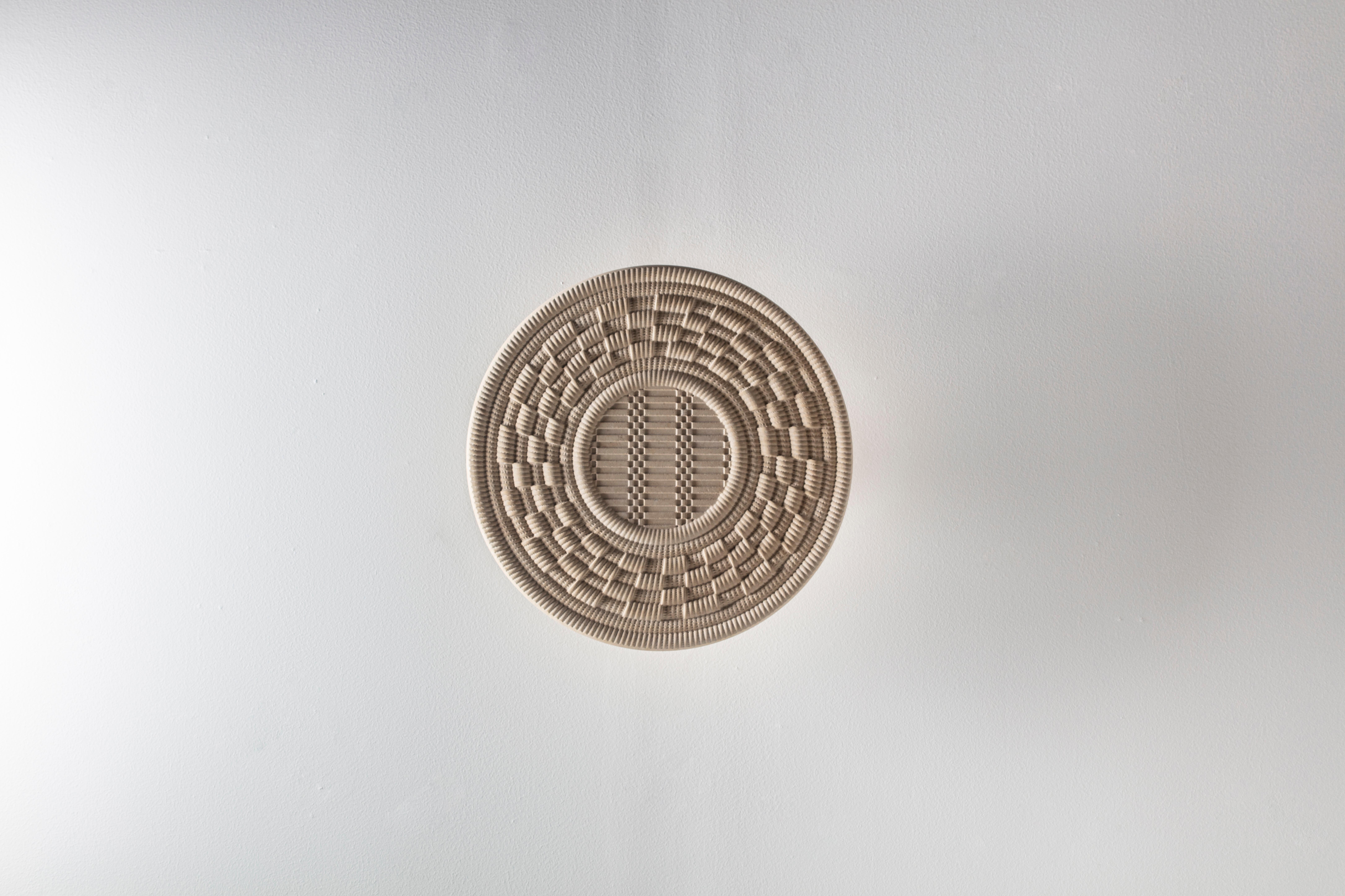 Moderne Lampe murale LITHEA/Corbulas 60 en panneau de pierre tridimensionnel de Pierluigi Piu en vente