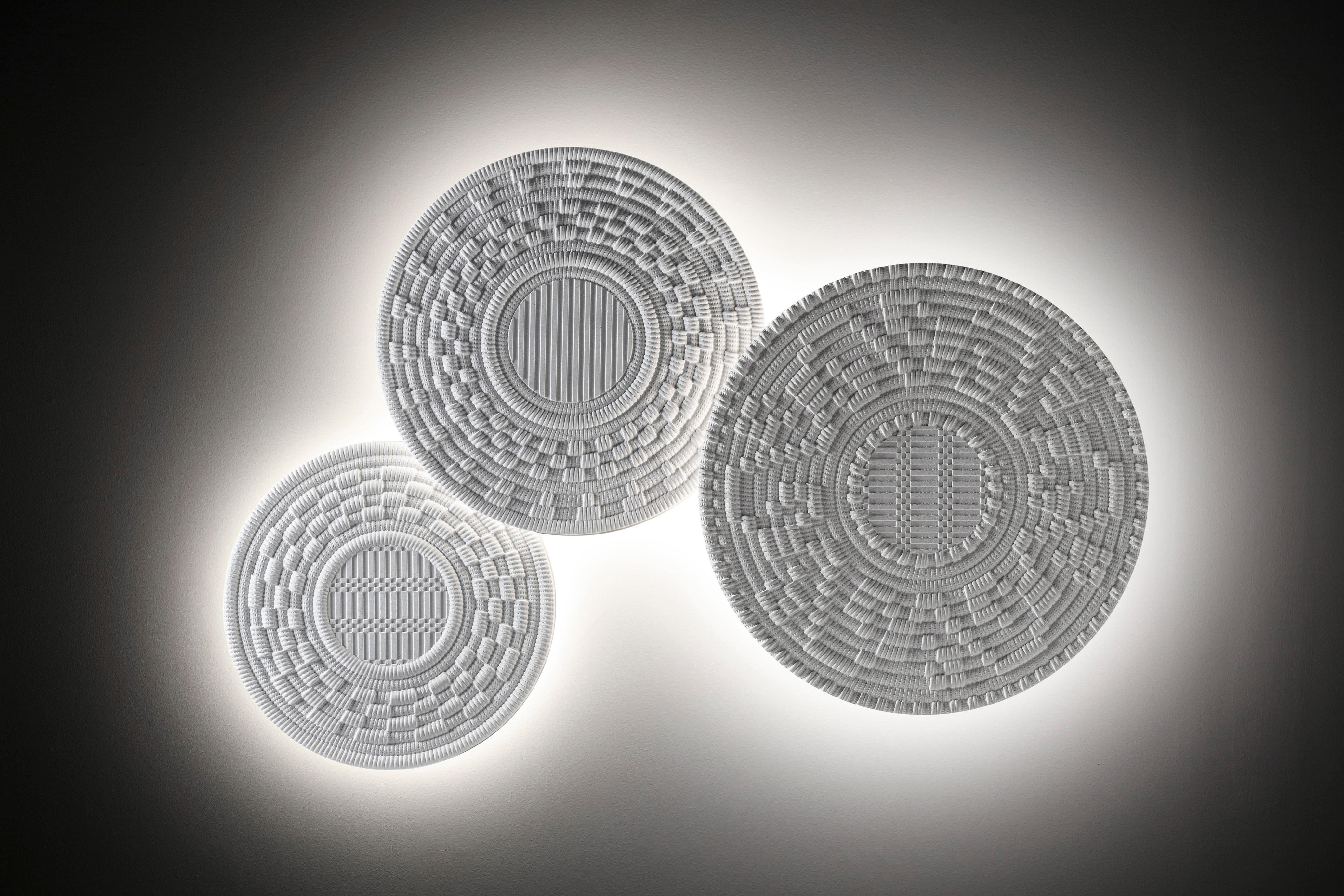 Modern LITHEA/Corbulas 80 Wall Light in Three-Dimensional Stone Panel by Pierluigi Piu For Sale