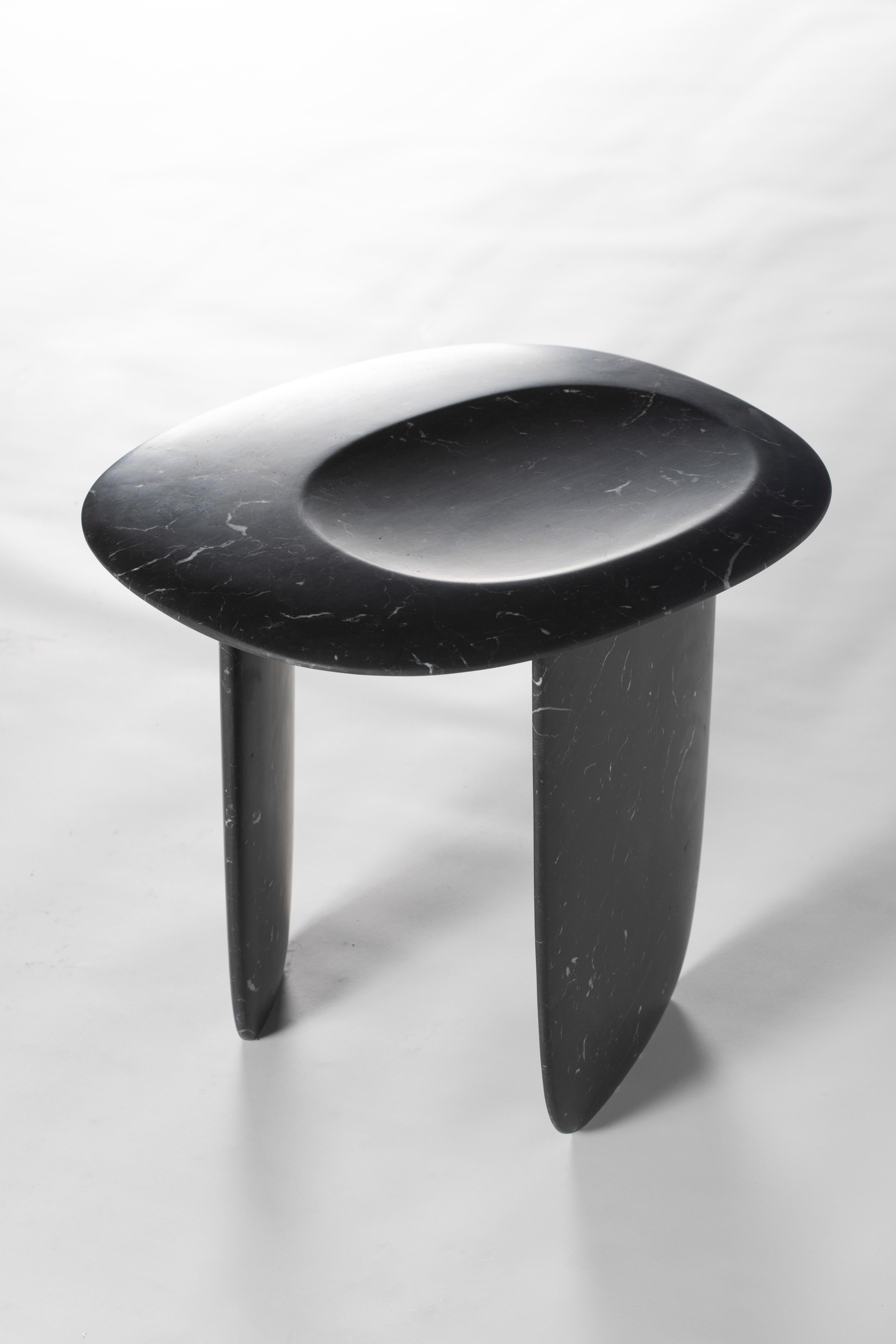 Lithea / Sesi C Coffee Table by Martinelli Venezia Marble Stone White Black  For Sale 2