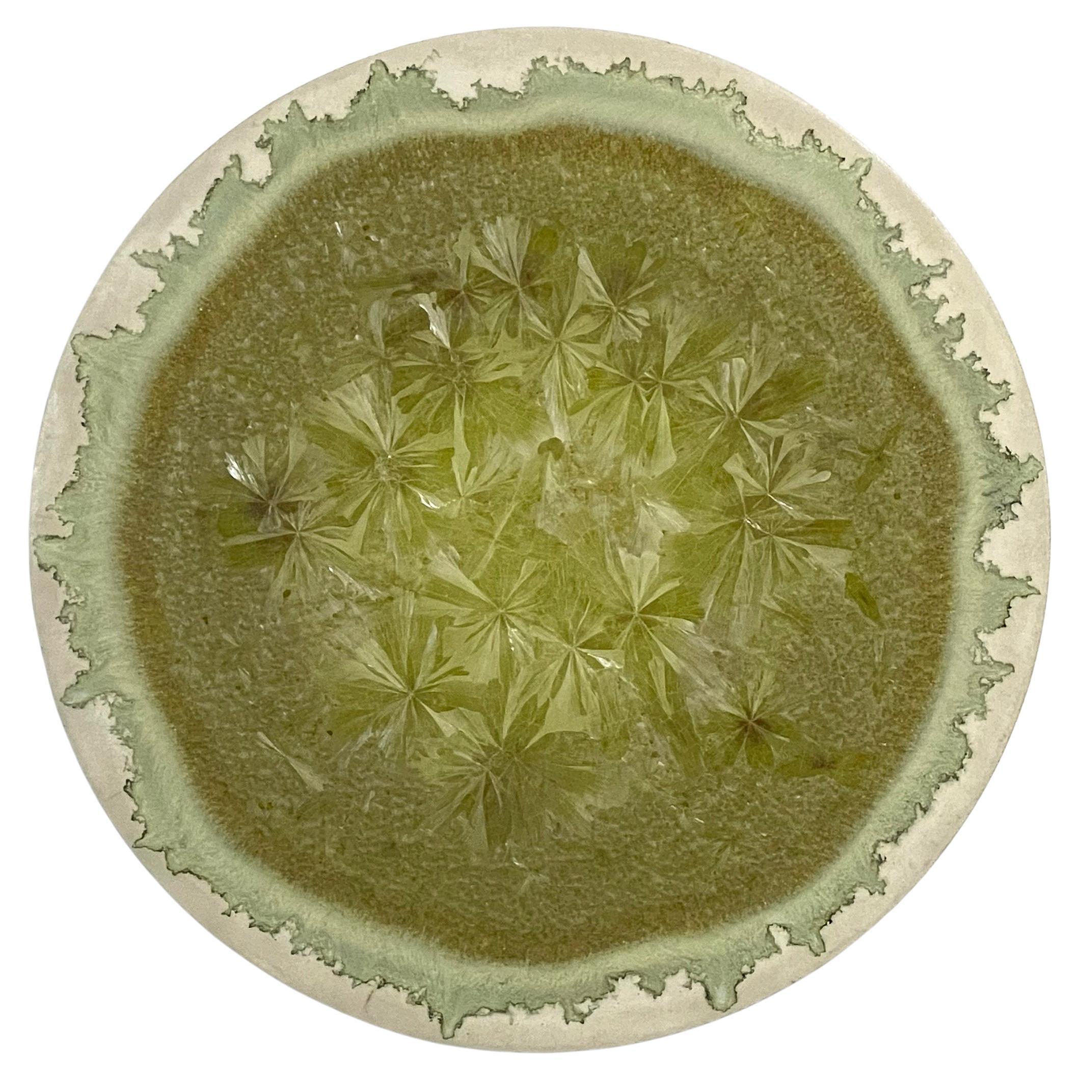 Lithium-Kristall-Blume, Keramikgemälde von William Edwards im Angebot