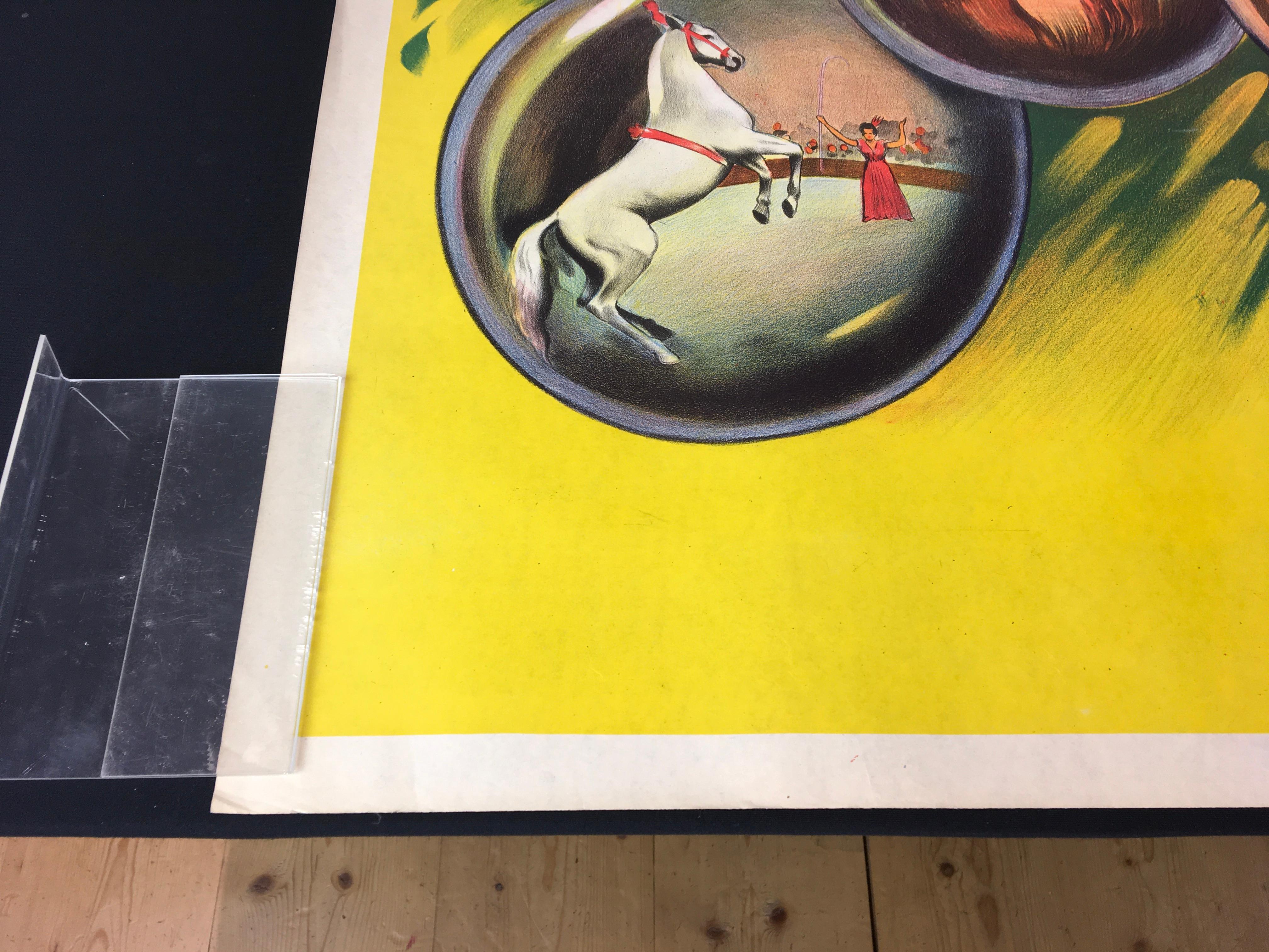 Litho Circus Poster, Clown and Circus Scenes, Willsons Leicester For Sale 10