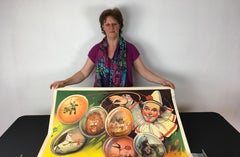 Litho Circus Poster, Clown and Circus Scenes, Willsons Leicester