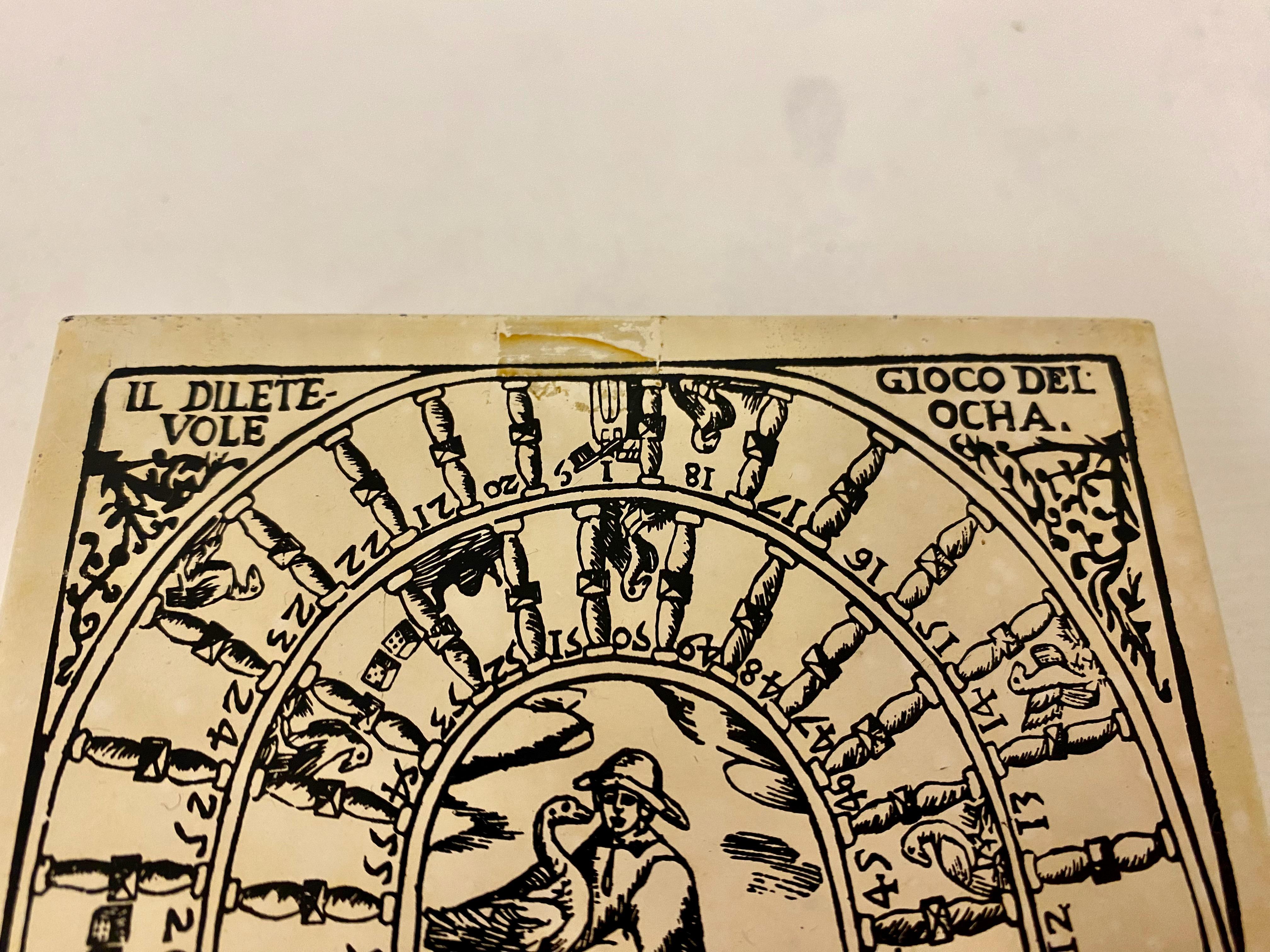 Metal Litho Printed Storage Box in the Style of Fornasetti