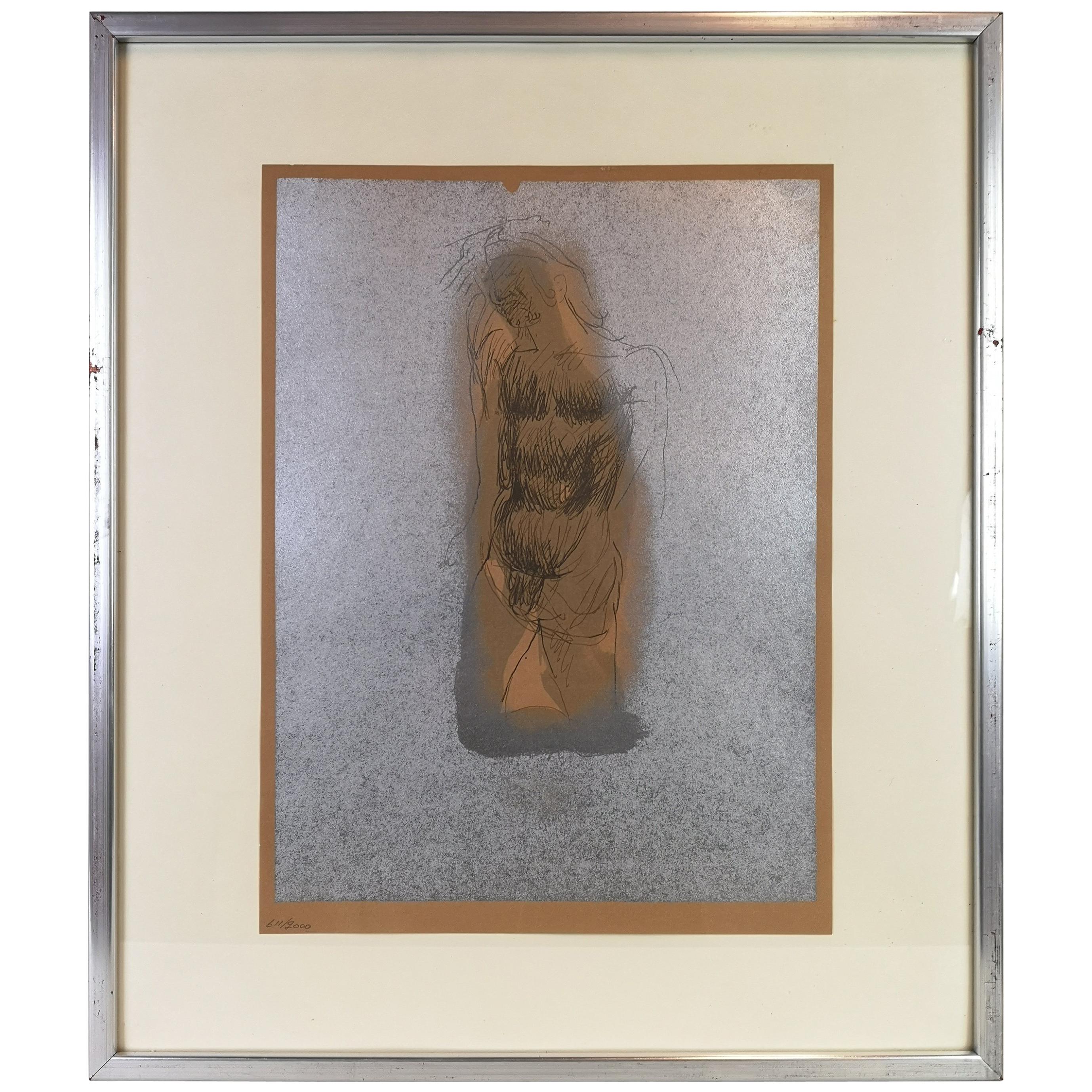 Lithographie d
après un dessin de Marino Marini