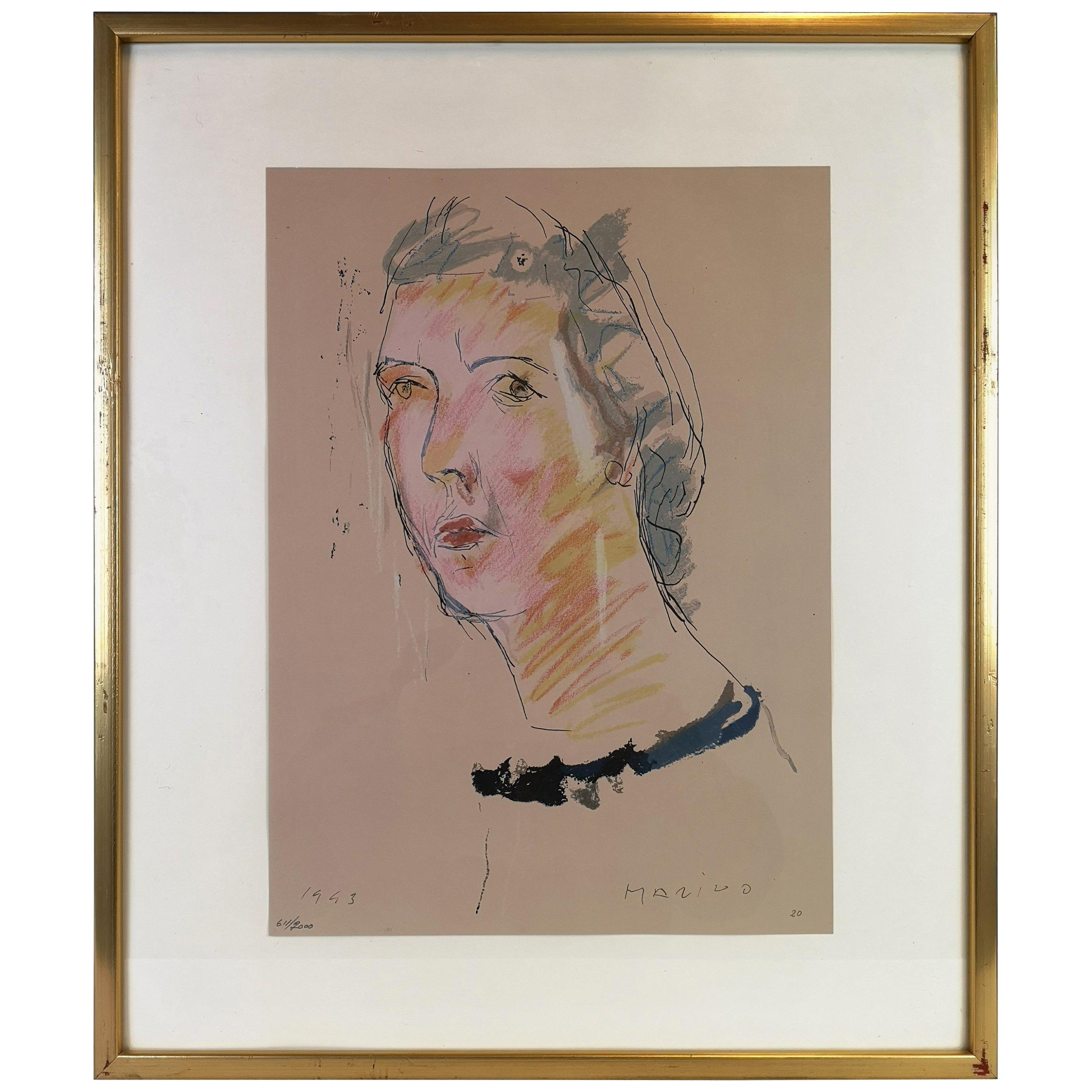 Lithograph After a Drawing by Marino Marini