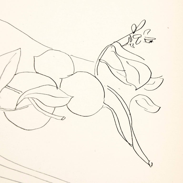 Mid-Century Modern Lithograph after Original Matisse Drawing For Sale