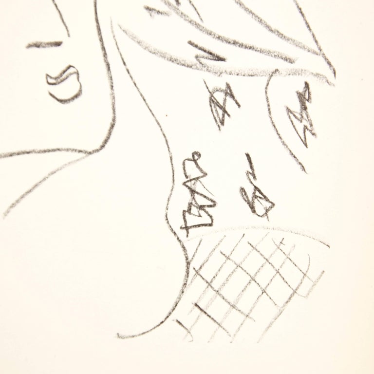 Mid-Century Modern Lithograph after Original Matisse Drawing For Sale