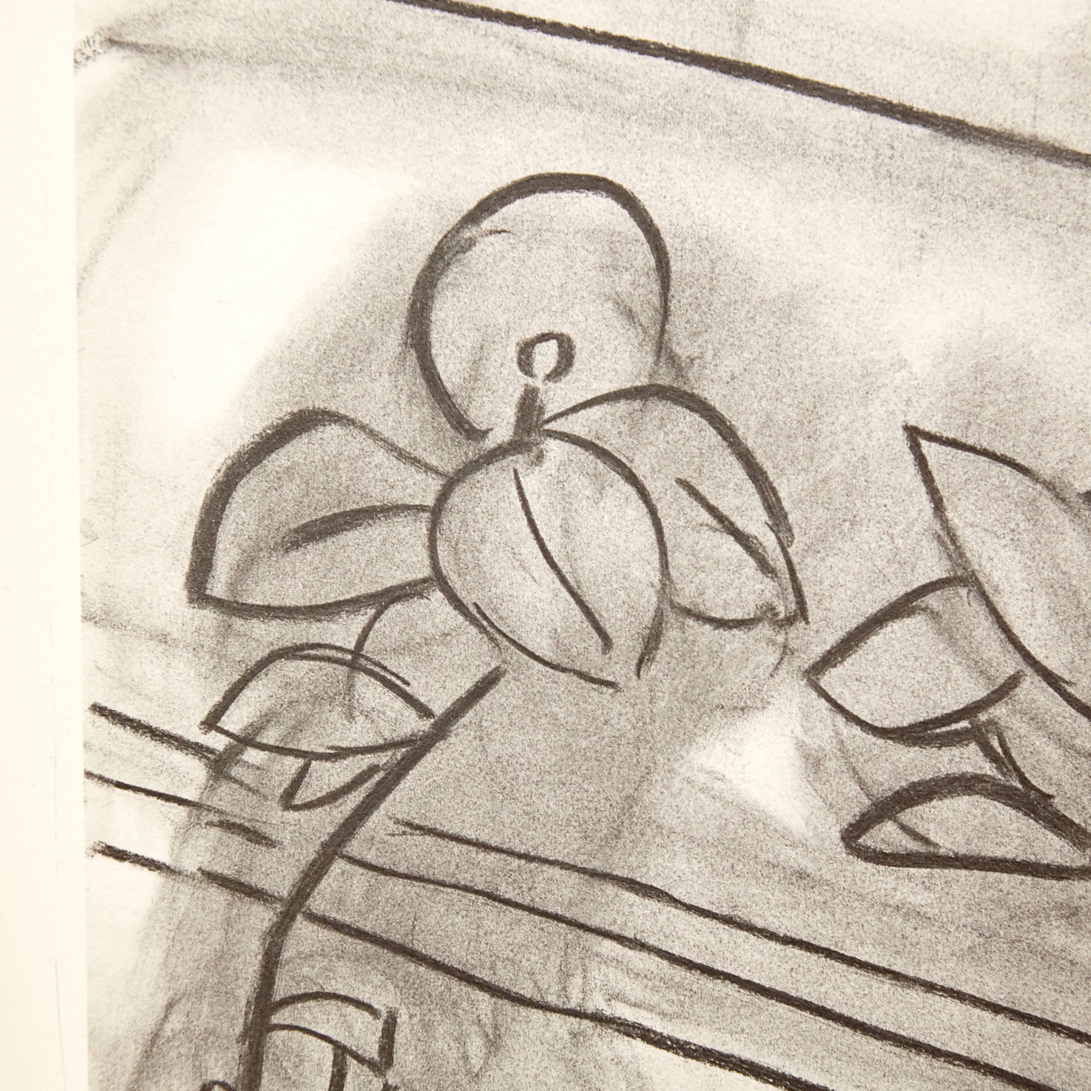 Mid-Century Modern Lithograph after Original Matisse Drawing