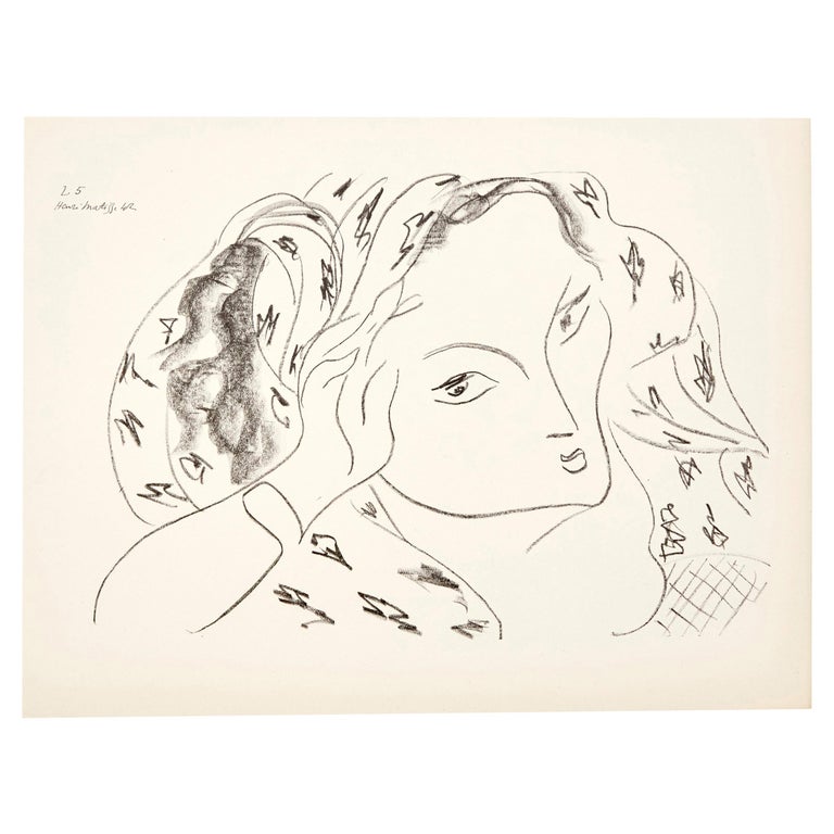 Lithograph after Original Matisse Drawing For Sale