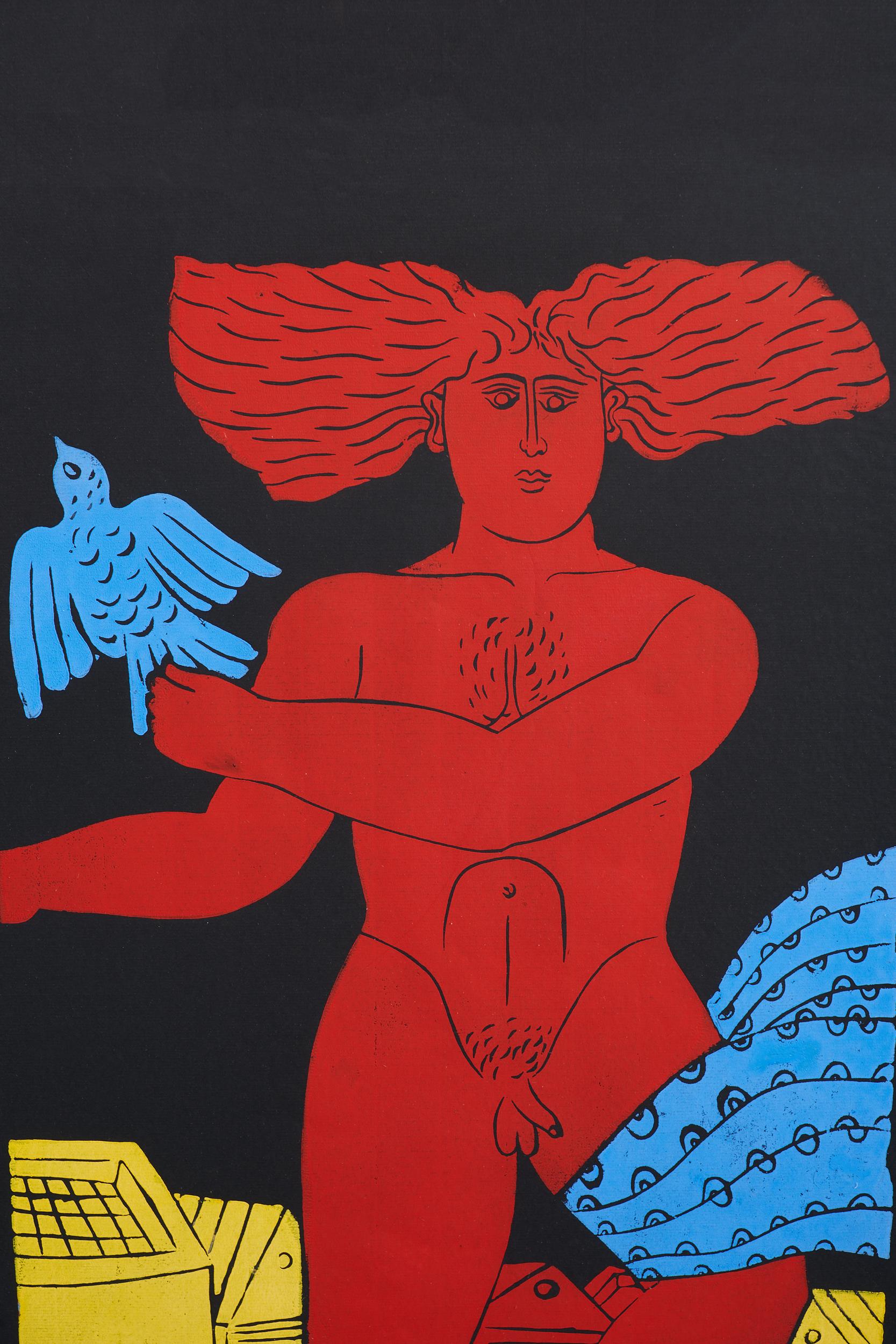 Lithographie von Alekos Fassianos (1935-2022) (Französisch)
