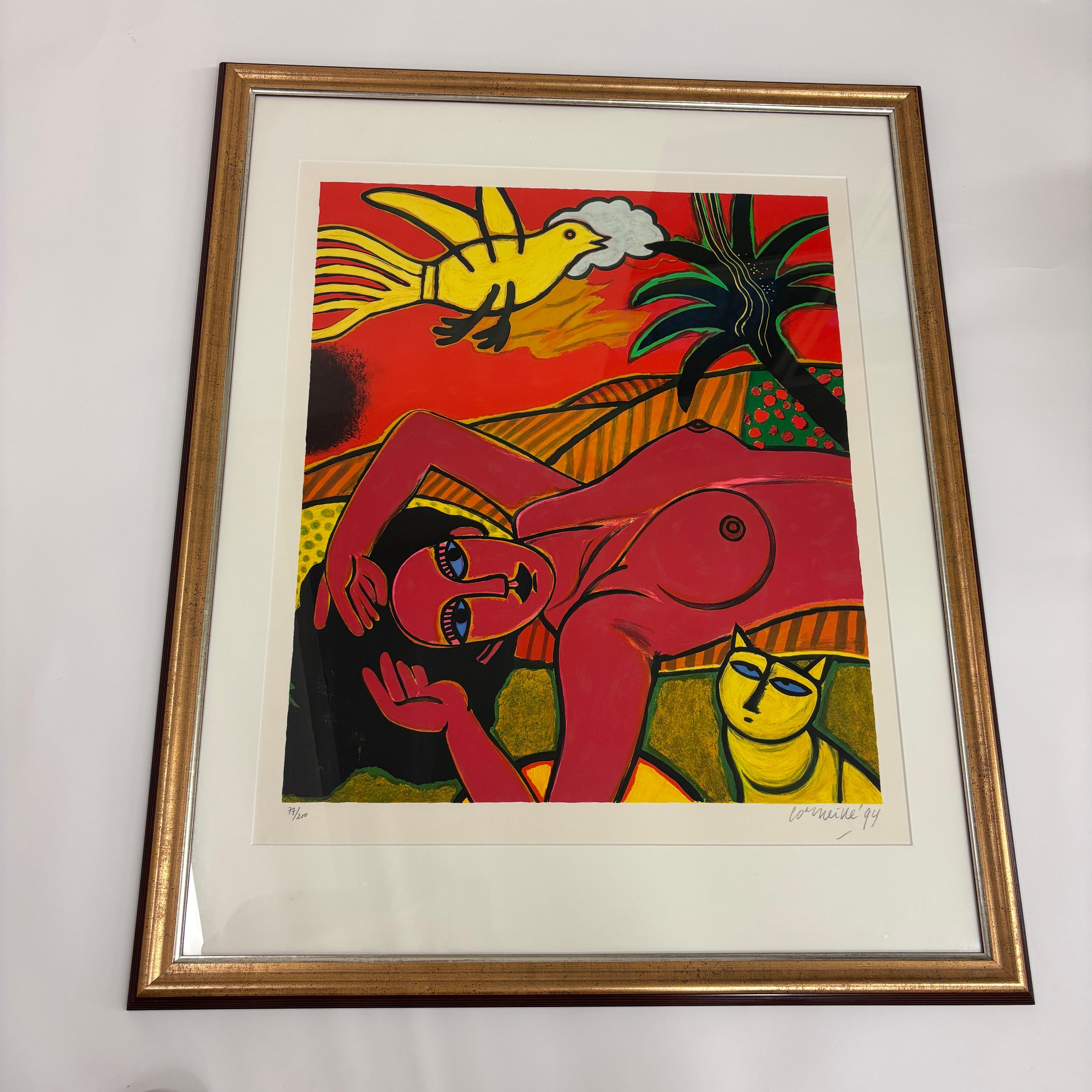 Moderne Lithographie de Corneille, 1994 Édition limitée à 77/200, signée à la main en vente
