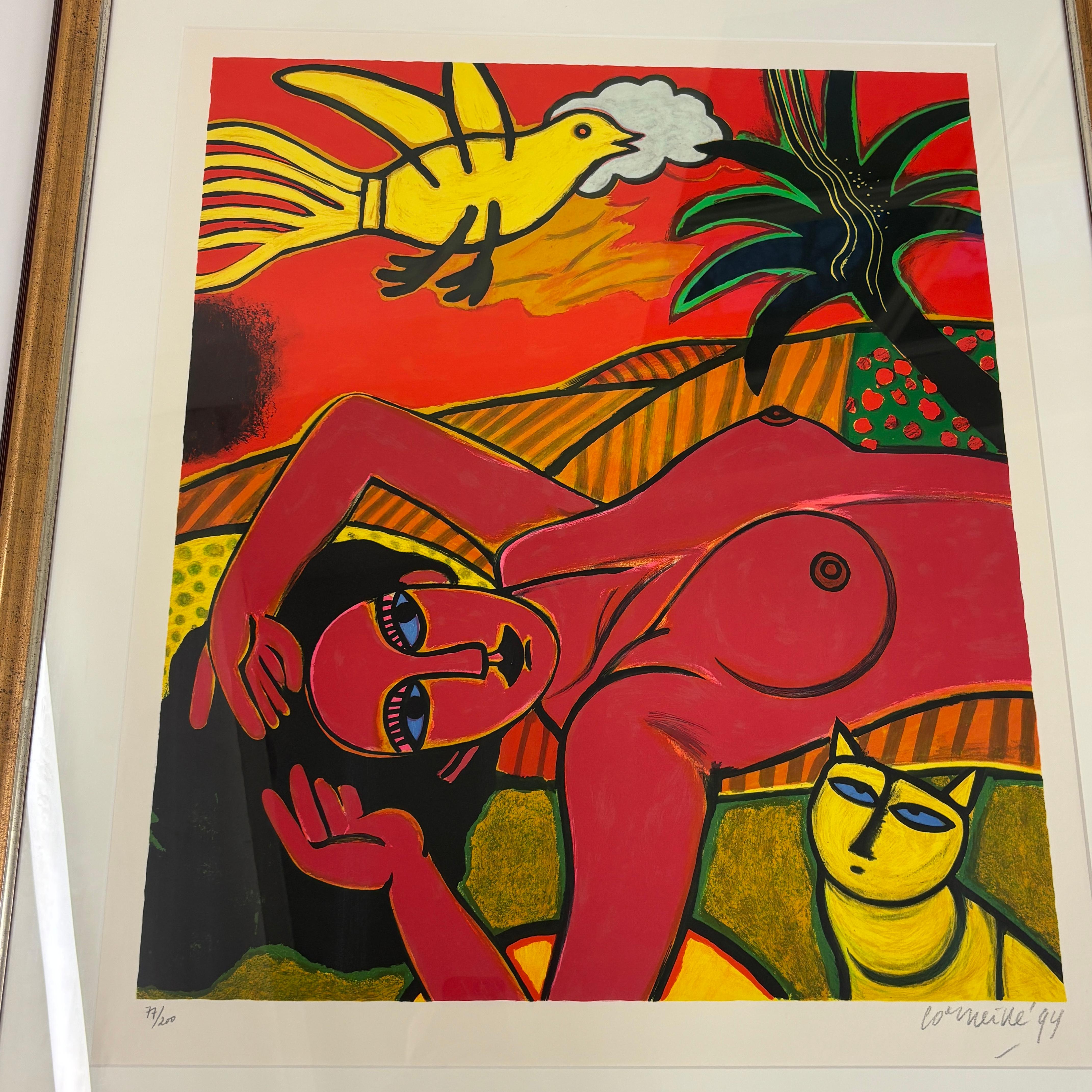 Néerlandais Lithographie de Corneille, 1994 Édition limitée à 77/200, signée à la main en vente