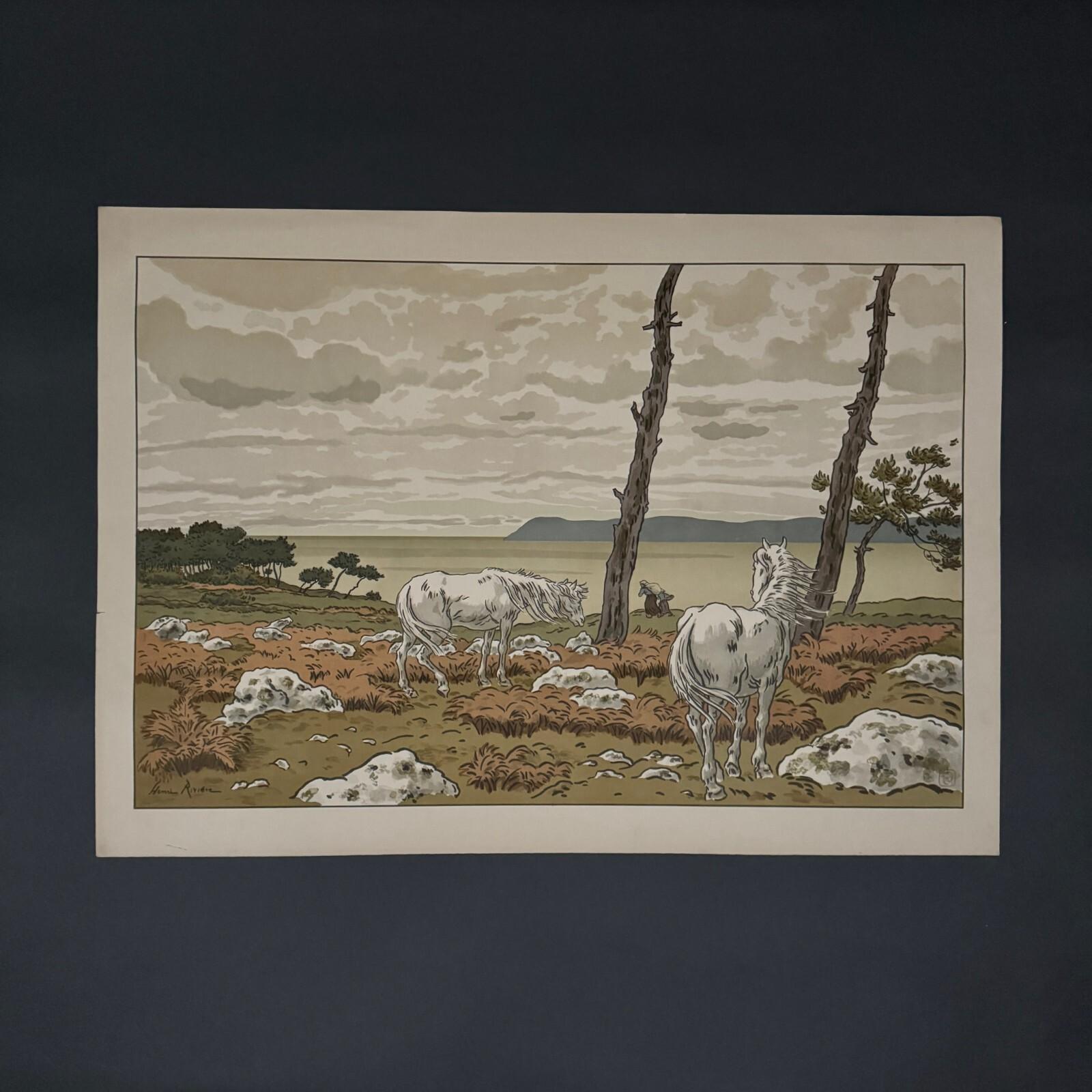 Lithograph by Henri Rivière, *Les Aspects de la Nature – La Baie*