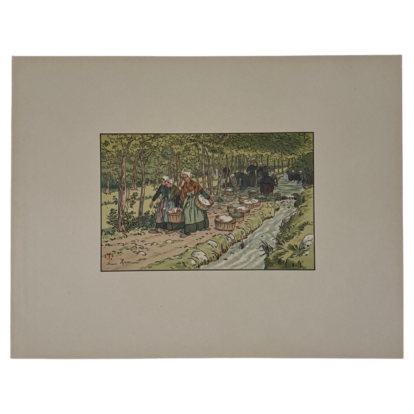 Lithograph by Henri Rivière – *Les Aspects de la Nature – La Mer* For Sale
