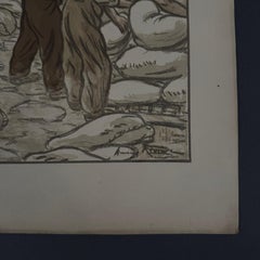 Lithographie d'Henri Rivière "Paysages Parisiens - Quai d'Austerlitz"