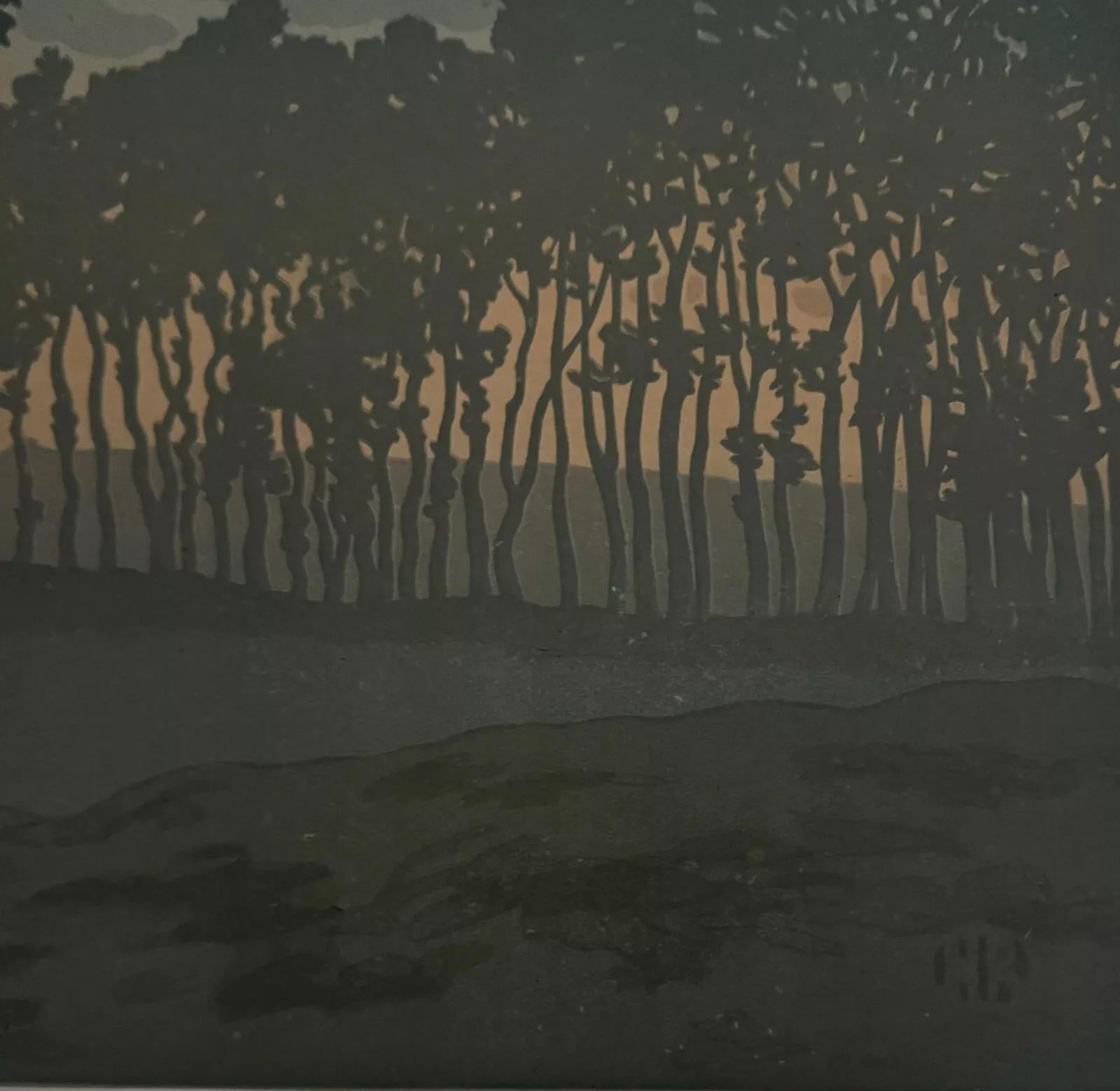 Lithographie von Henri Rivière La Féérie des Heures - L'Aube 

Diese Lithographie 