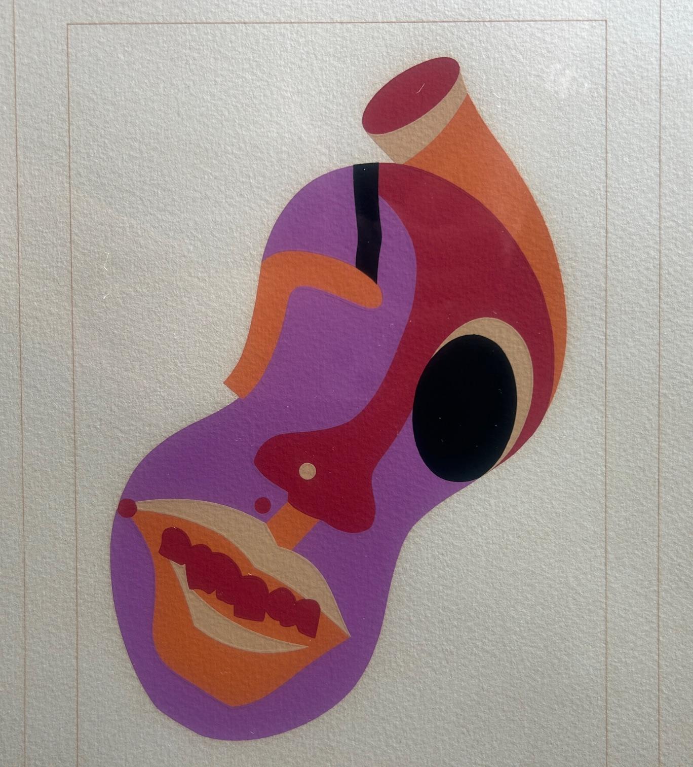 Français lithographie d'Hervé Télémaque 1974 en vente