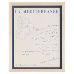Lithograph by Jean Cocteau (1889-1963)
