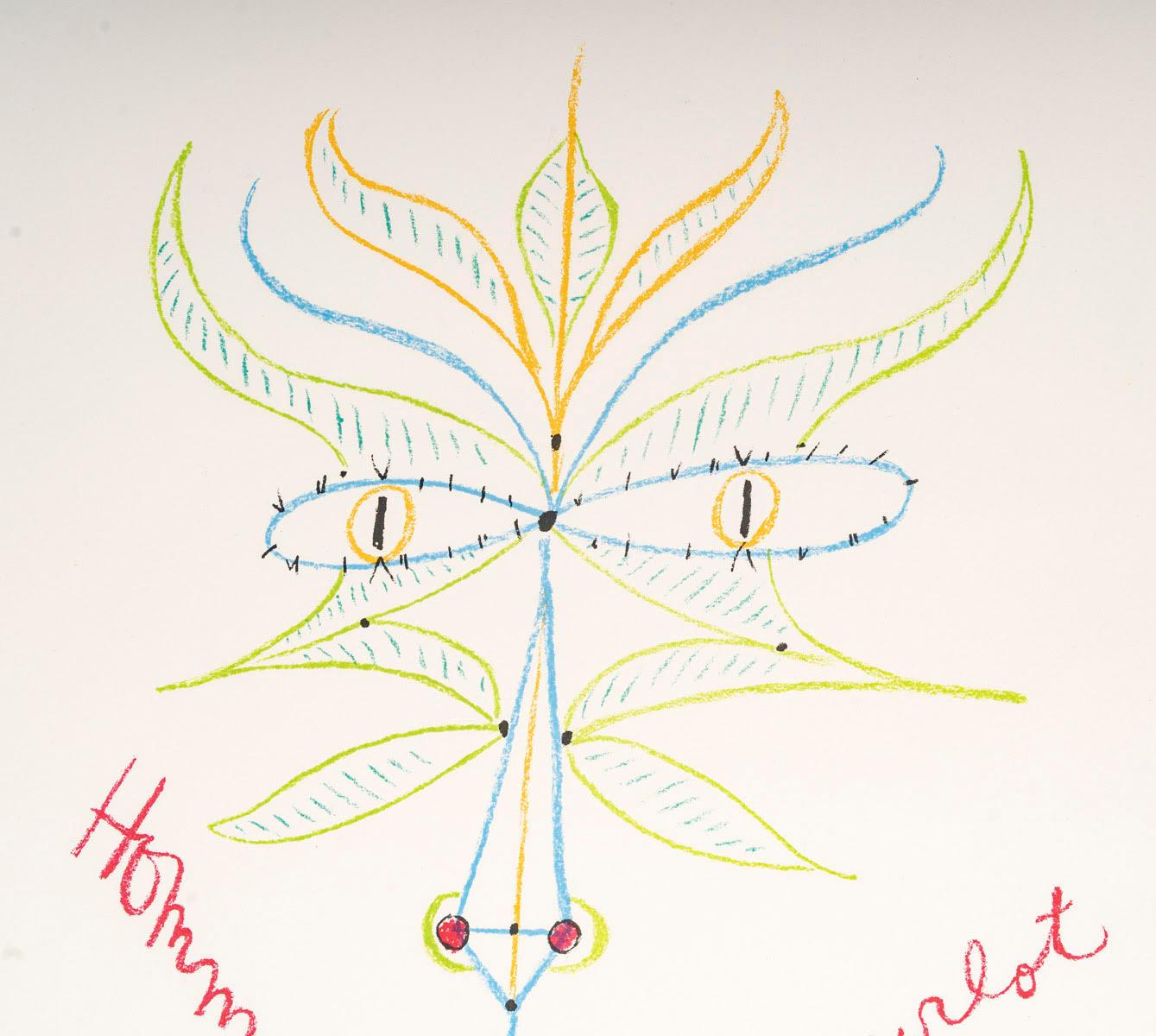 Lithographie von Jean Cocteau, Nouvelle de l'étranger, Künstlerabzug, 1960-70. (Französisch) im Angebot