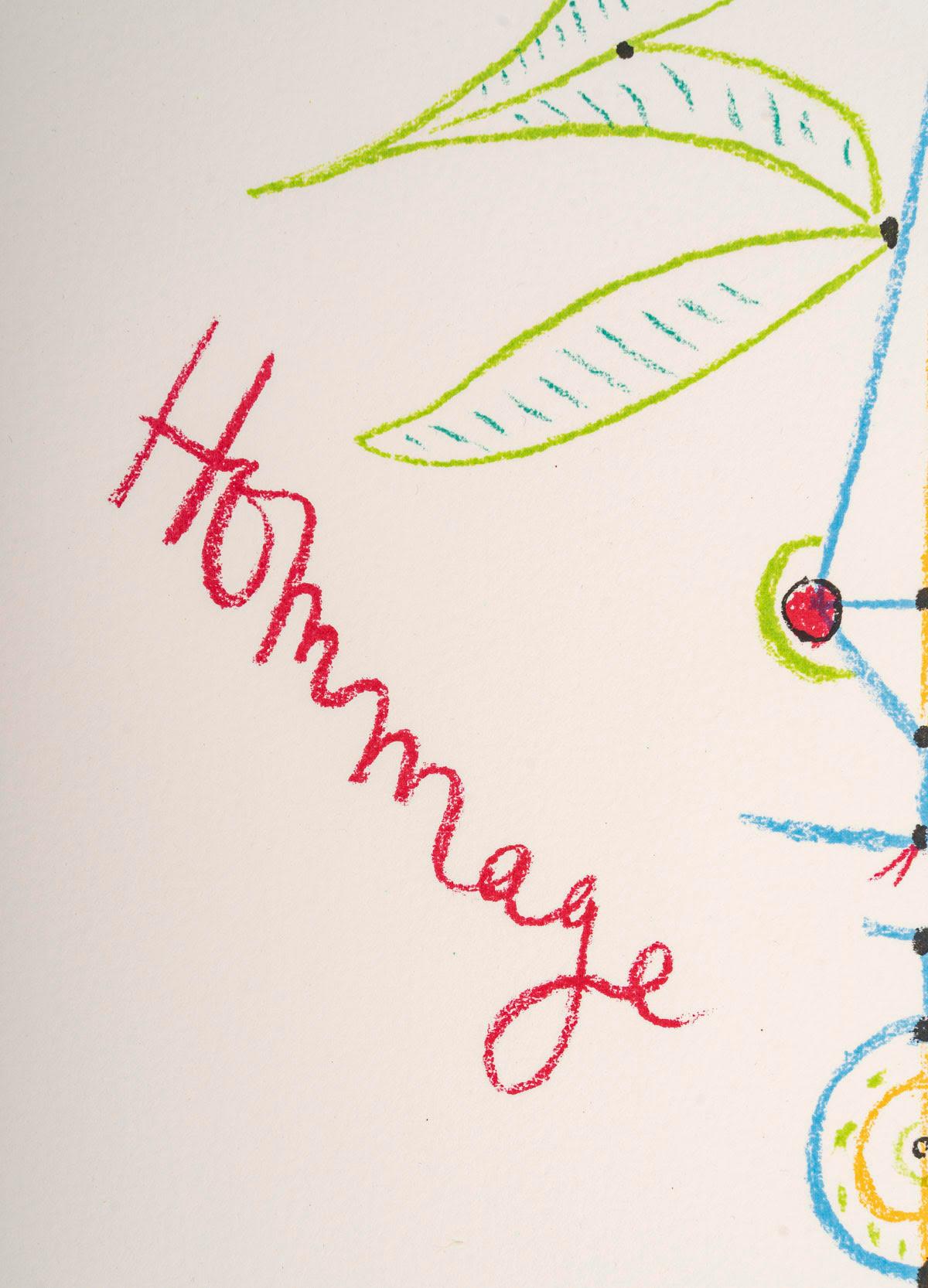 Lithographie von Jean Cocteau, Nouvelle de l'étranger, Künstlerabzug, 1960-70. im Zustand „Gut“ im Angebot in Saint-Ouen, FR