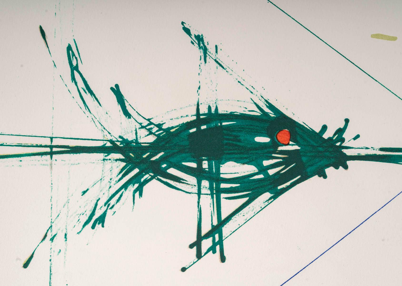 Litografía de Jean Cocteau, Poissons Face to Face, 1960-70. Francés en venta