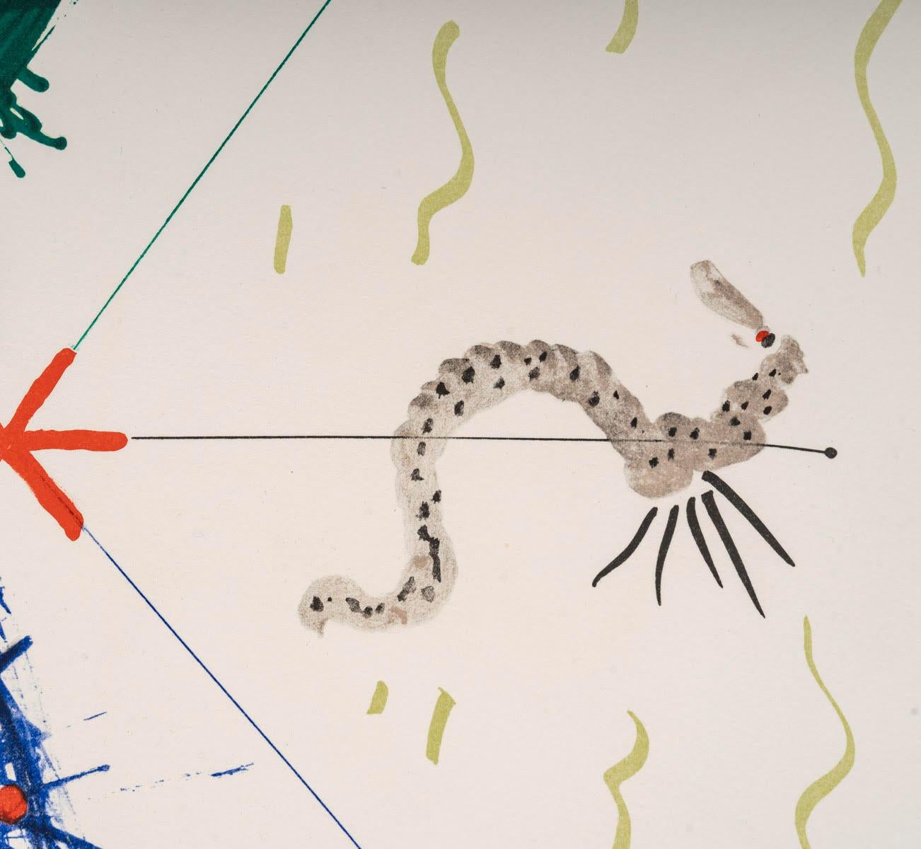 Litografía de Jean Cocteau, Poissons Face to Face, 1960-70. en Bueno estado para la venta en Saint-Ouen, FR