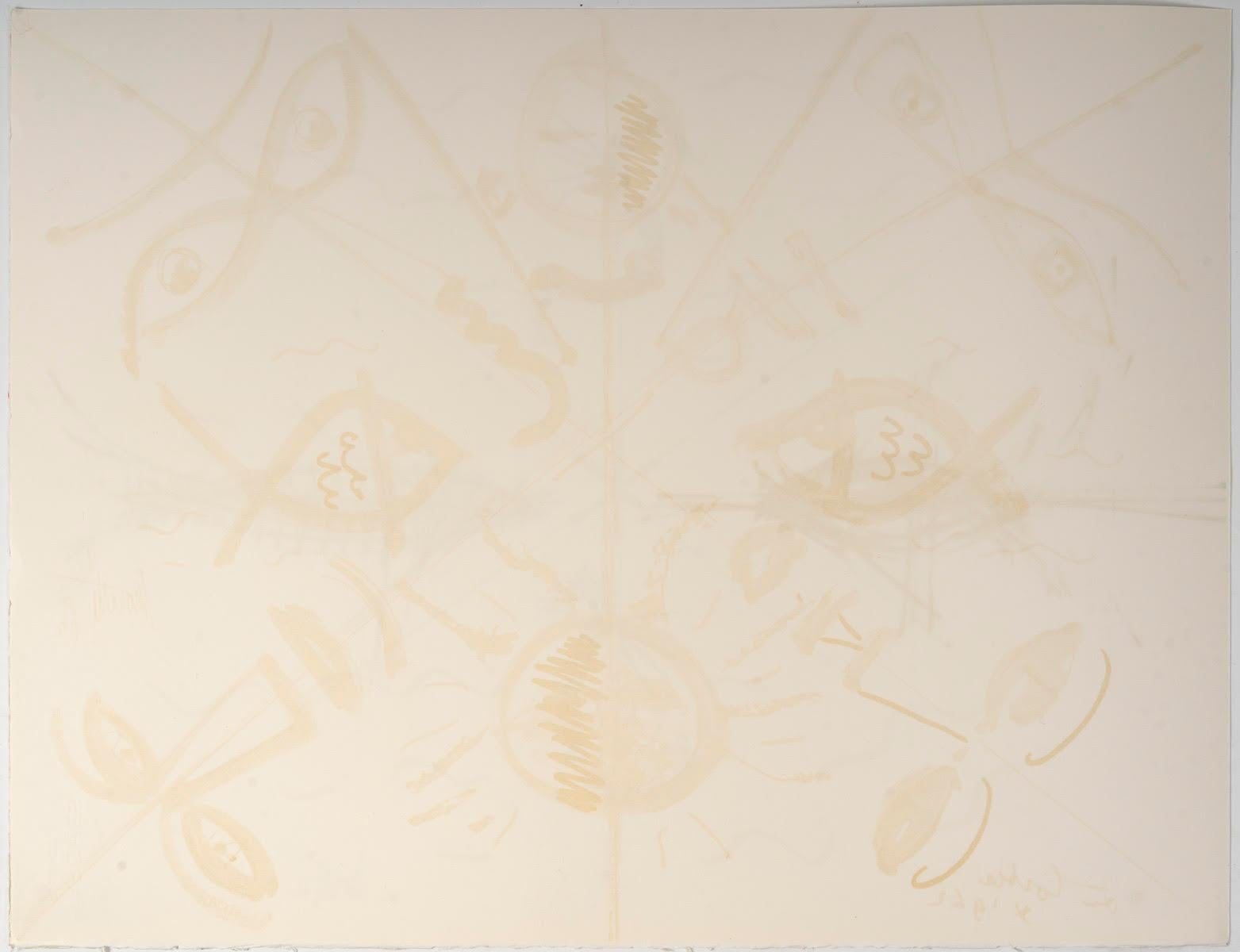 Litografía de Jean Cocteau, Poissons Face to Face, 1960-70. Papel en venta