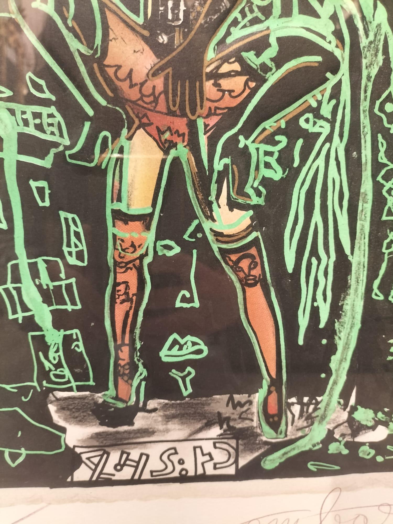Lithographie von Robert Combas (1957-). Signiert und nummeriert 43/90 (Französisch) im Angebot