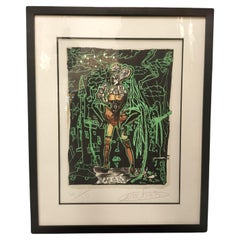 Lithographie von Robert Combas (1957-). Signiert und nummeriert 43/90
