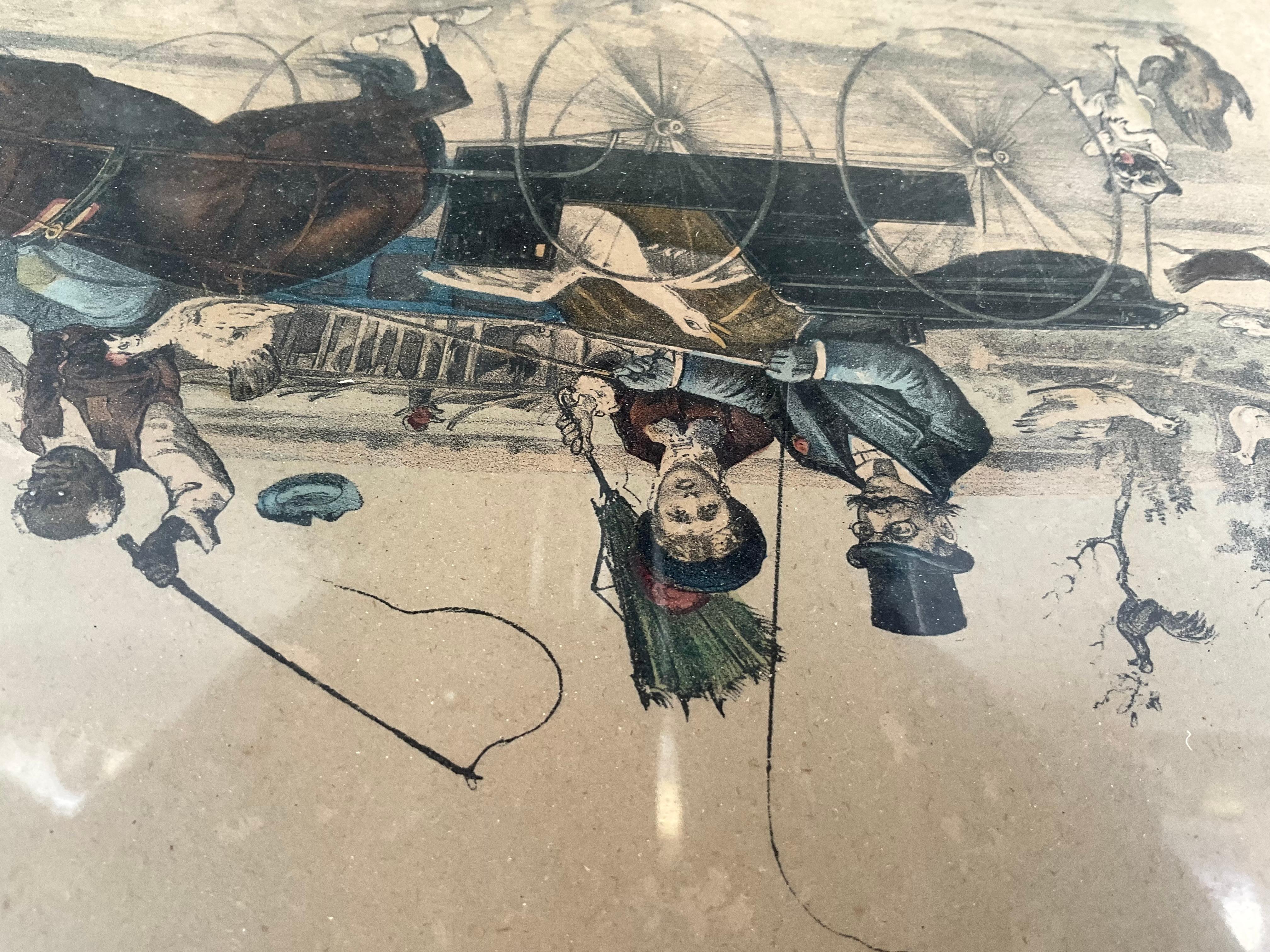 Lithographie de Scott Leighton - une exposition de volailles sur un buste : mauvais pour le chien 1883 en vente 6