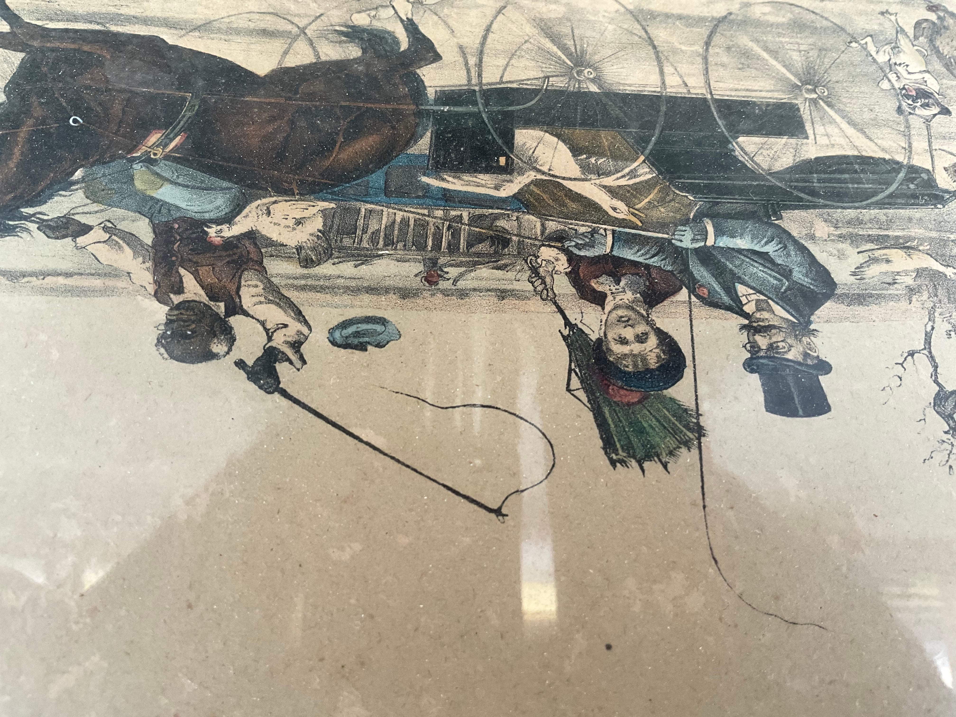Lithographie de Scott Leighton - une exposition de volailles sur un buste : mauvais pour le chien 1883 en vente 11