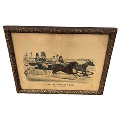 Lithograph By Scott Leighton – “a Poultry Show On A Bust: Bad For The Dog” 1883