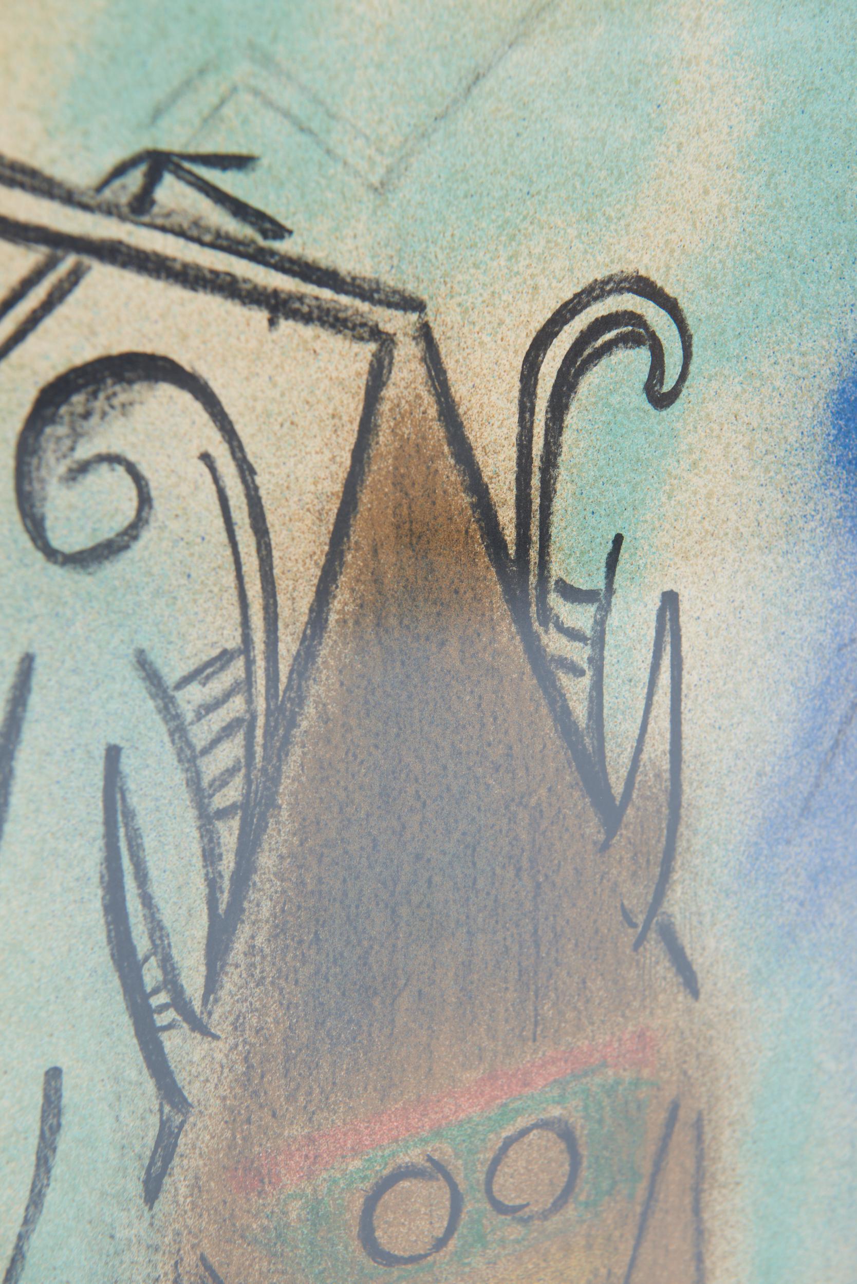 Eine polychrome Lithographie von Wilfredo Lam (1902-1982)
Mit Bleistift handsigniert und nummeriert.
75,5 cm hoch, 61 cm breit und 3 cm tief