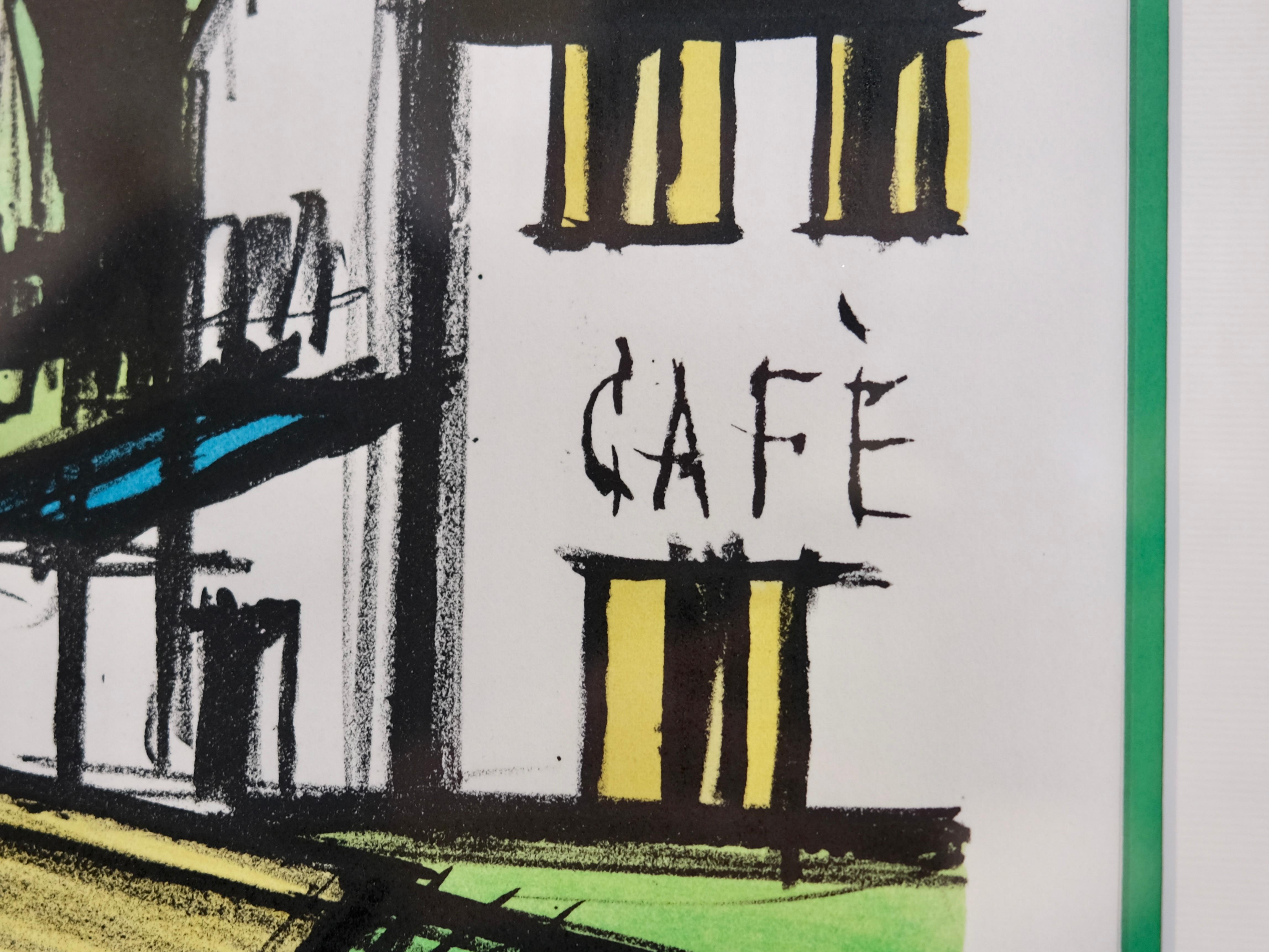 Lithograph Café by Bernard Buffet n° 134 of 150 In Good Condition For Sale In Ulm, DE