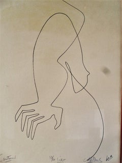 Lithograph "Contour" by Alfred Van Loen, 1965