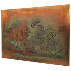 Lithograph Copper Plate Hand Reverse Etched for Print