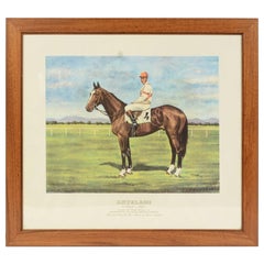 Lithograph Depicting the Horse Winner of the 1962 Italian Derby