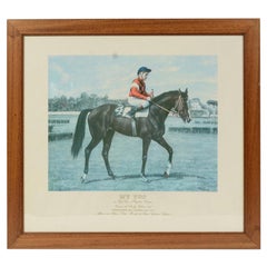 Lithograph Depicting the Horse Winner of the 1983 Italian Derby