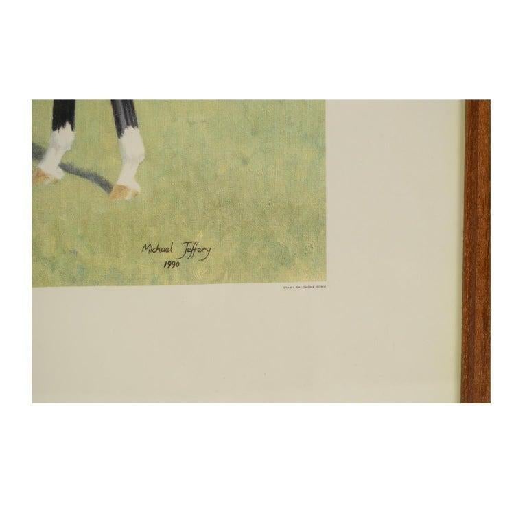 Lithograph Depicting the Horse Winner of the 1990 Italian Derby For Sale 1
