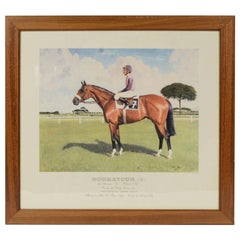 Lithograph Depicting the Horse Winner of the 1990 Italian Derby