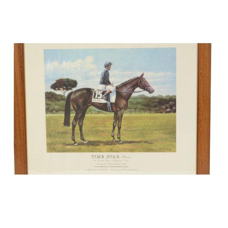 Lithograph Depicting the Horse Winner of the 1994 Italian Derby For Sale 2