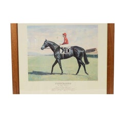 Litografía que representa al caballo ganador del Derby italiano de 1988